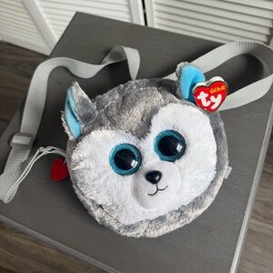 Ty gear beanie babies wolf slush plush bag